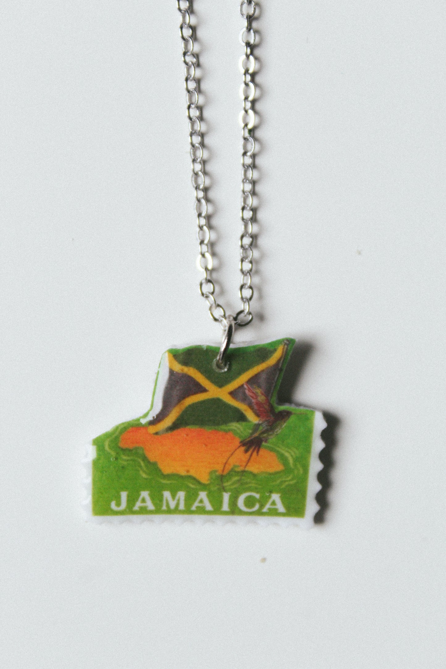 Jamaica Flag Stamp Necklace